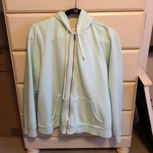 Mint Green zip up hoodie from forever21